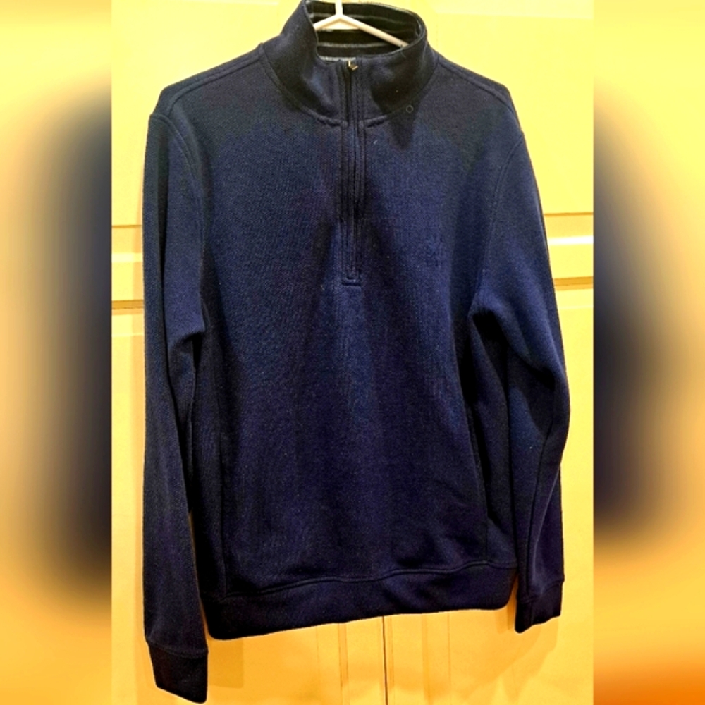 Zyia Active Men's Navy Meridian 1/4 Zip Sweater